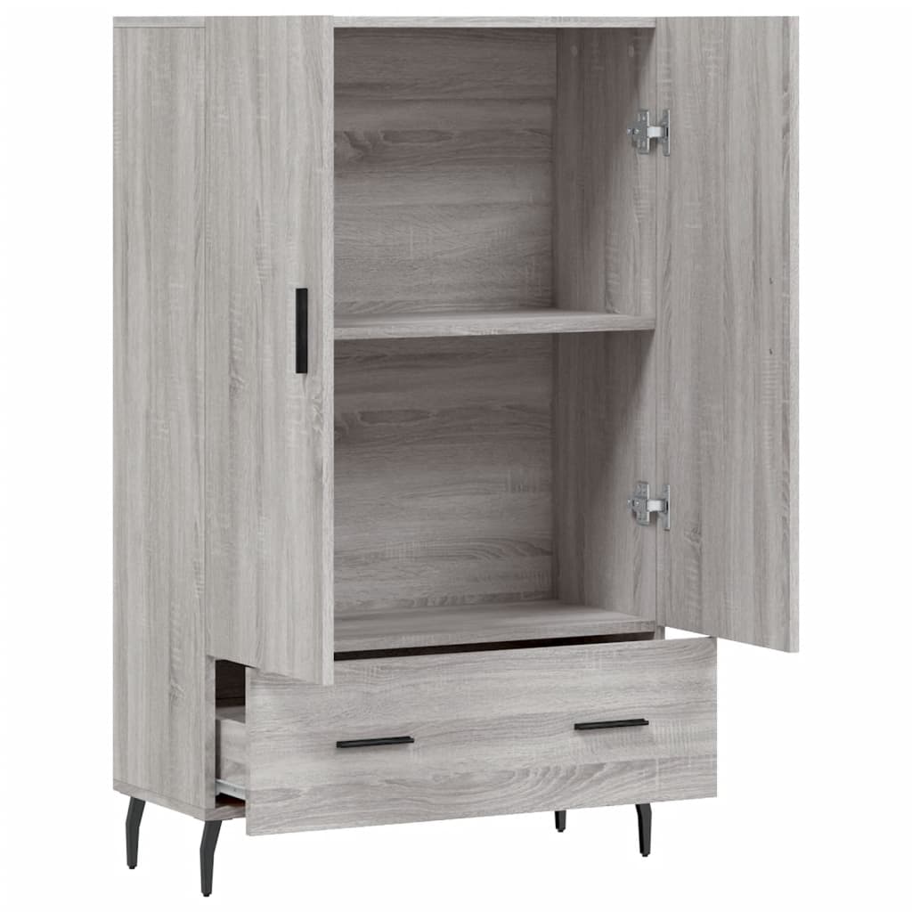 Armoire haute 69,5x31x115 cm en dérivé du bois, couleur chêne