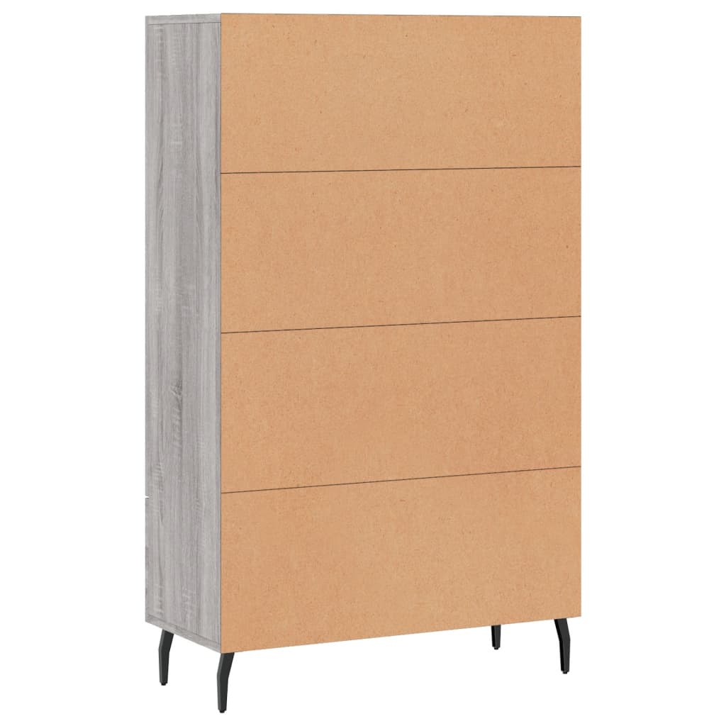 Armoire haute 69,5x31x115 cm en dérivé du bois, couleur chêne