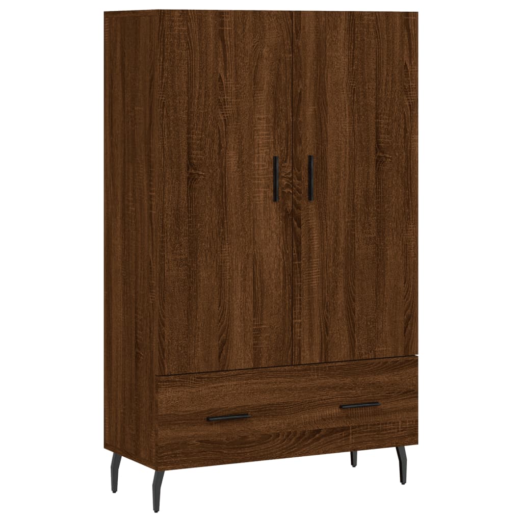 Armoire haute 69,5x31x115 cm en dérivé du bois, couleur chêne