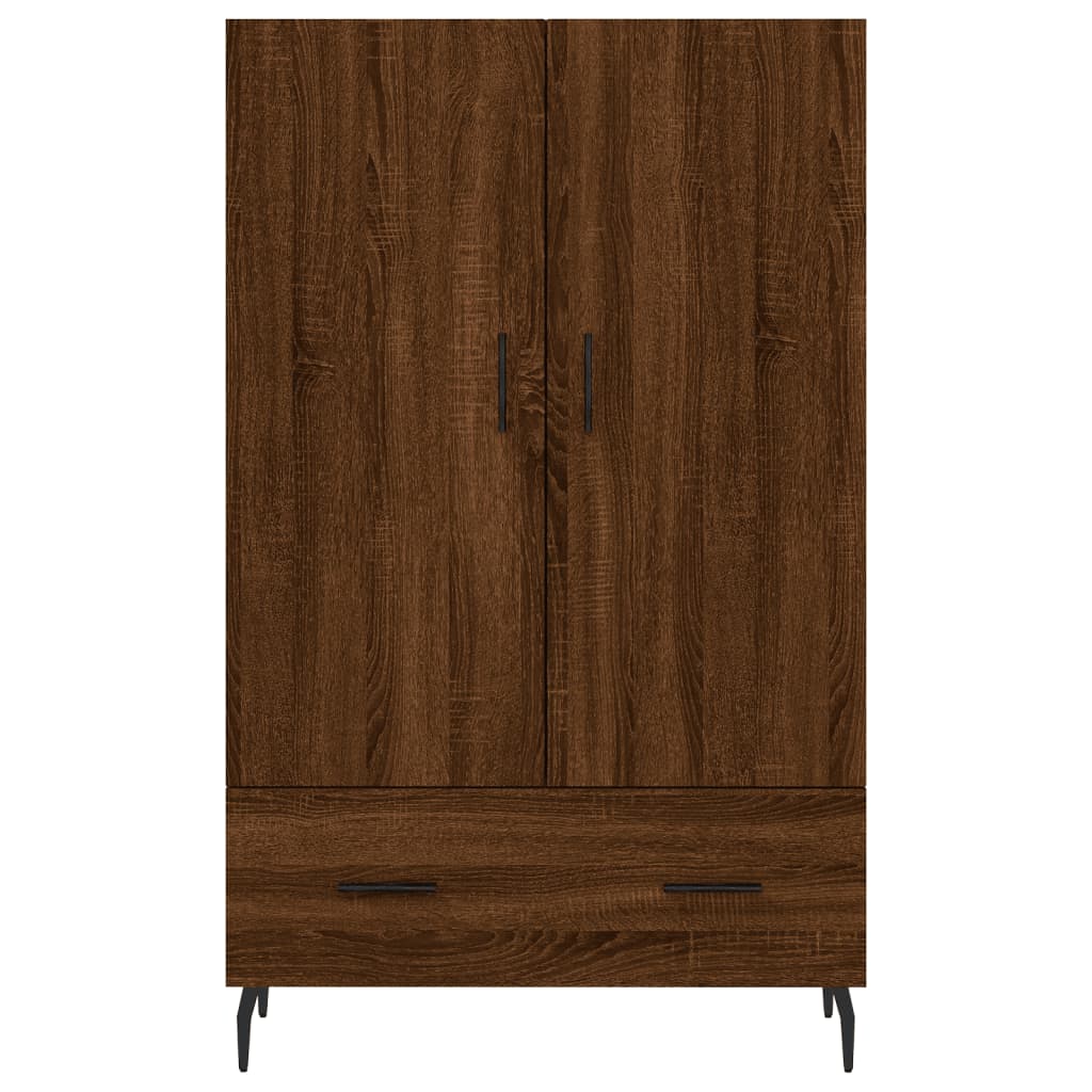 Armoire haute 69,5x31x115 cm en dérivé du bois, couleur chêne