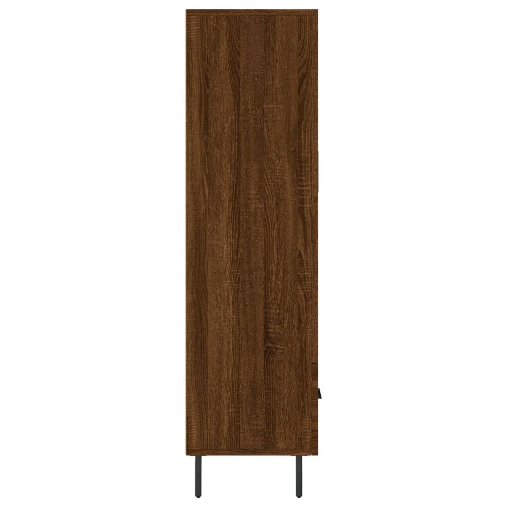 Armoire haute 69,5x31x115 cm en dérivé du bois, couleur chêne