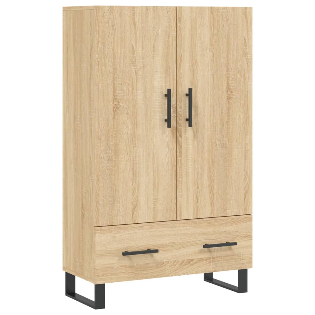 Armoire haute 69,5x31x115 cm en dérivé du bois, couleur chêne