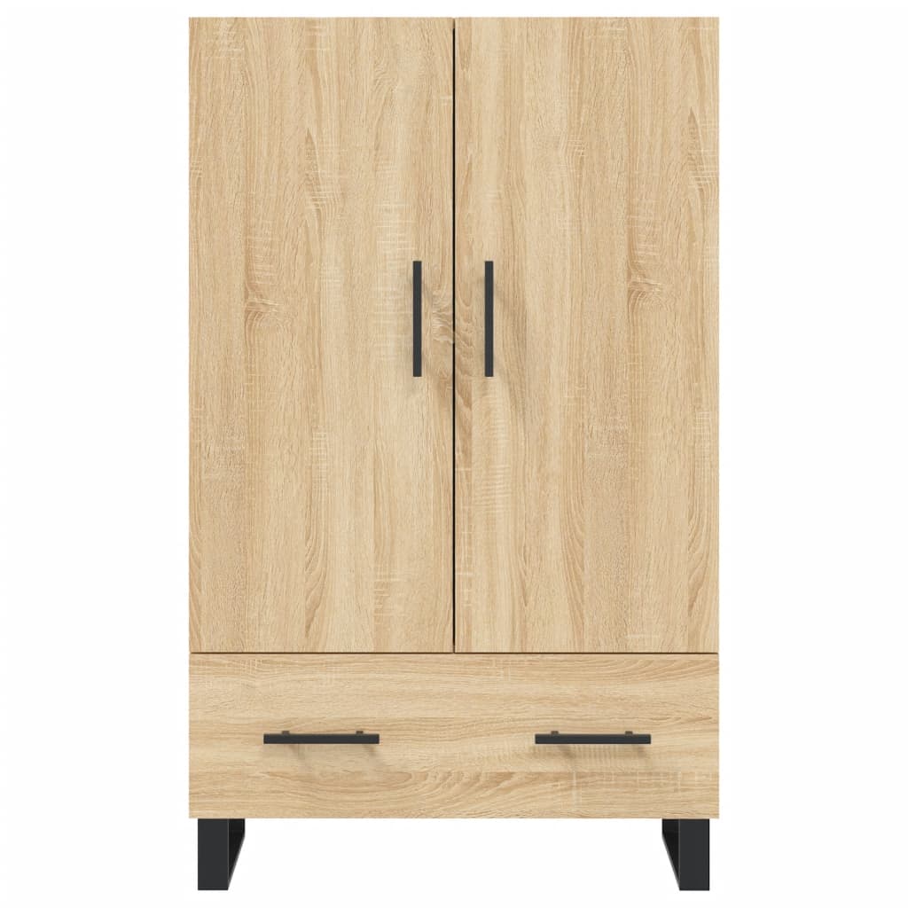 Armoire haute 69,5x31x115 cm en dérivé du bois, couleur chêne