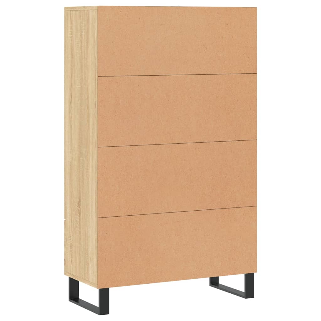 Armoire haute 69,5x31x115 cm en dérivé du bois, couleur chêne