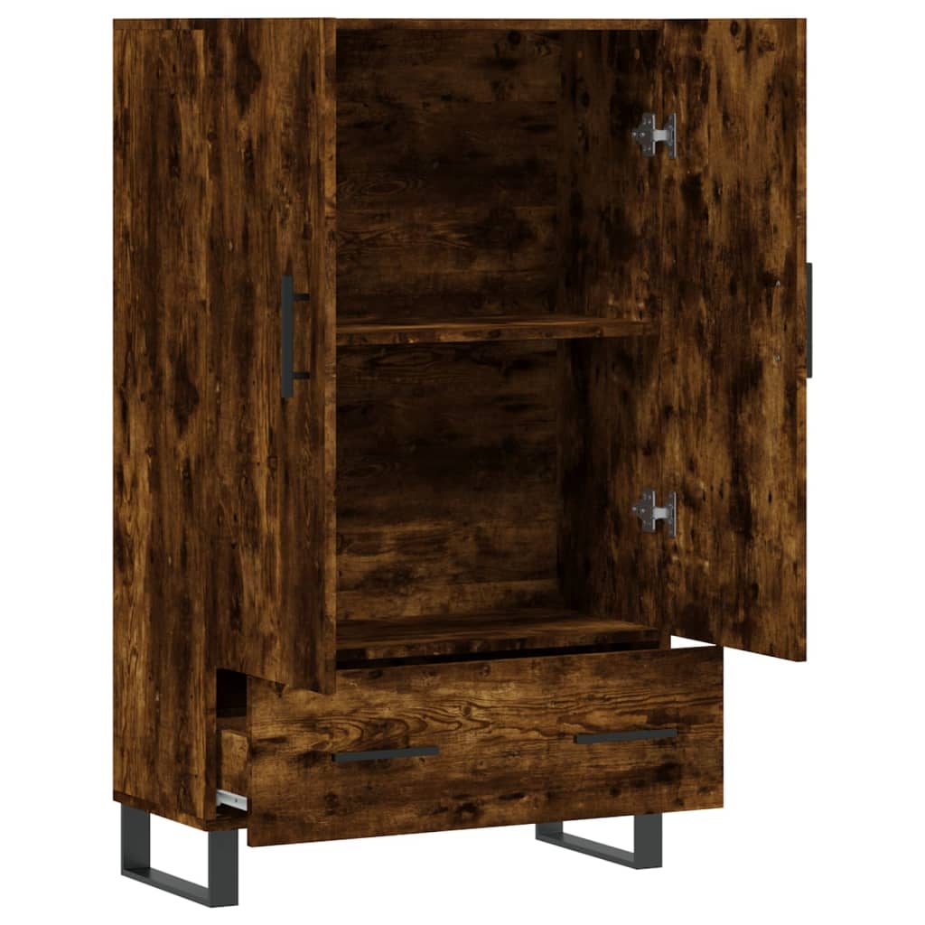 Armoire haute 69,5x31x115 cm en dérivé du bois, couleur chêne