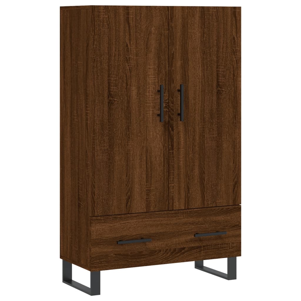 Armoire haute 69,5x31x115 cm en dérivé du bois, couleur chêne