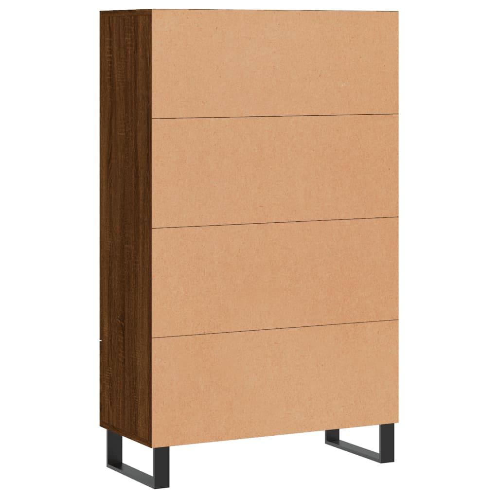 Armoire haute 69,5x31x115 cm en dérivé du bois, couleur chêne