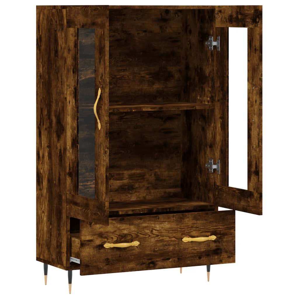 Meuble haut 69,5x31x115 cm en bois travaillé