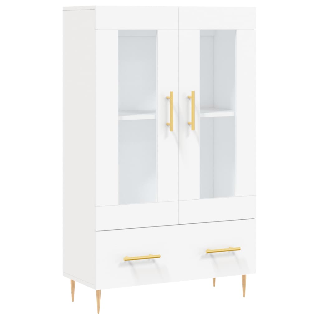 Armoire haute 69,5x31x115 cm en dérivé du bois, couleur chêne