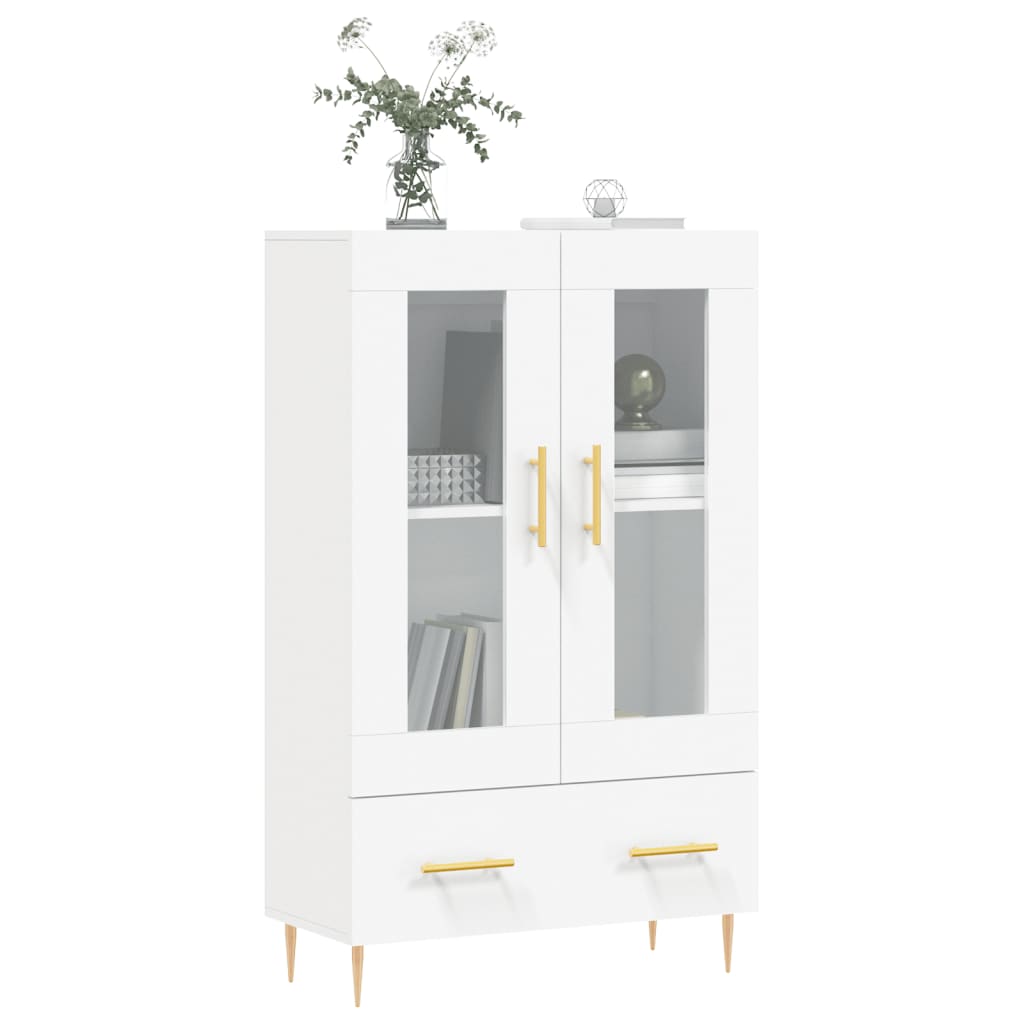 Armoire haute 69,5x31x115 cm en dérivé du bois, couleur chêne