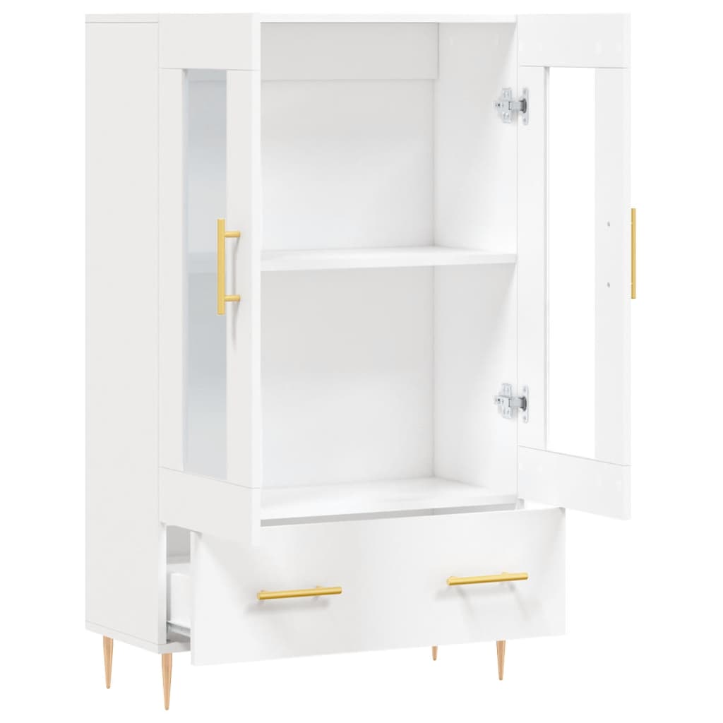 Armoire haute 69,5x31x115 cm en dérivé du bois, couleur chêne