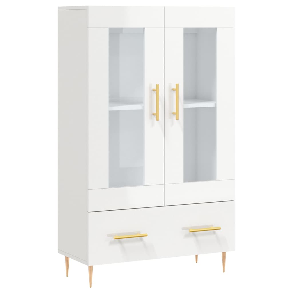 Armoire haute 69,5x31x115 cm en dérivé du bois, couleur chêne