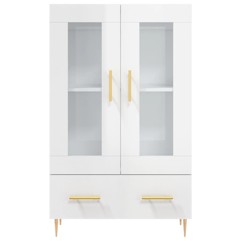 Armoire haute 69,5x31x115 cm en dérivé du bois, couleur chêne