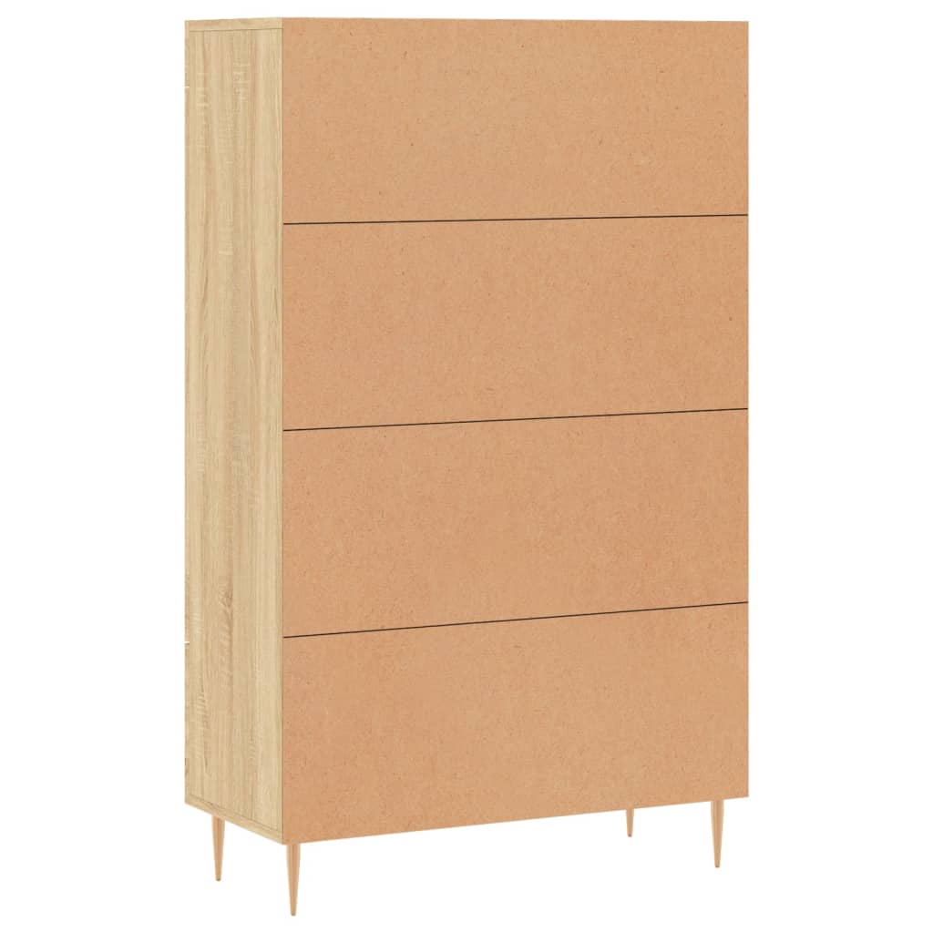 Armoire haute 69,5x31x115 cm en dérivé du bois, couleur chêne