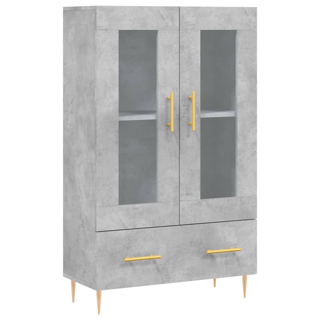 Armoire haute 69,5x31x115 cm en dérivé du bois, couleur chêne