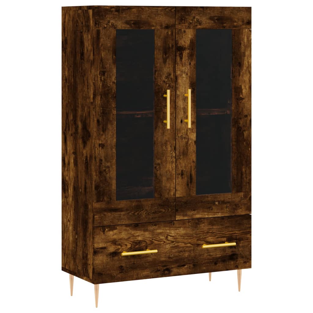 Armoire haute 69,5x31x115 cm en dérivé du bois, couleur chêne