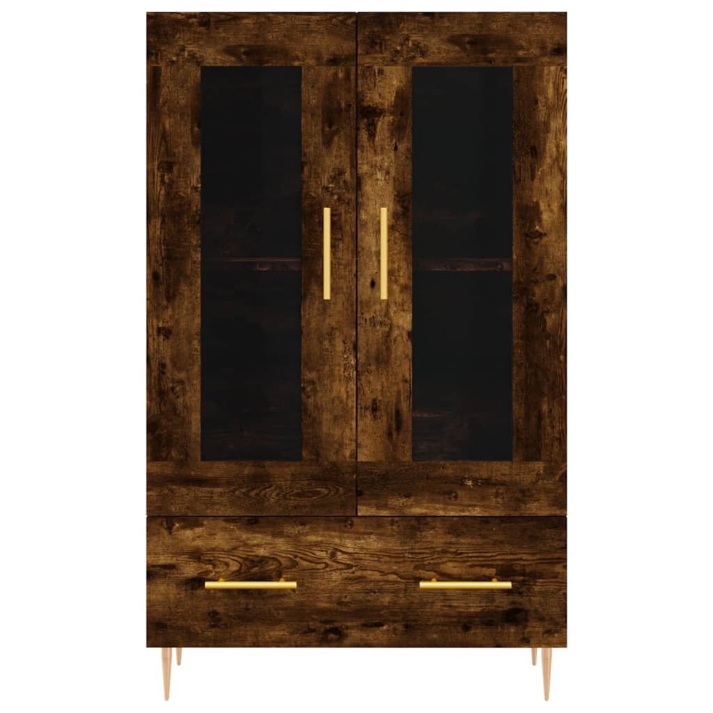 Armoire haute 69,5x31x115 cm en dérivé du bois, couleur chêne