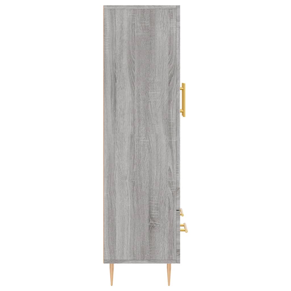 Hoge kast 69,5x31x115 cm bewerkt hout eikenkleurig