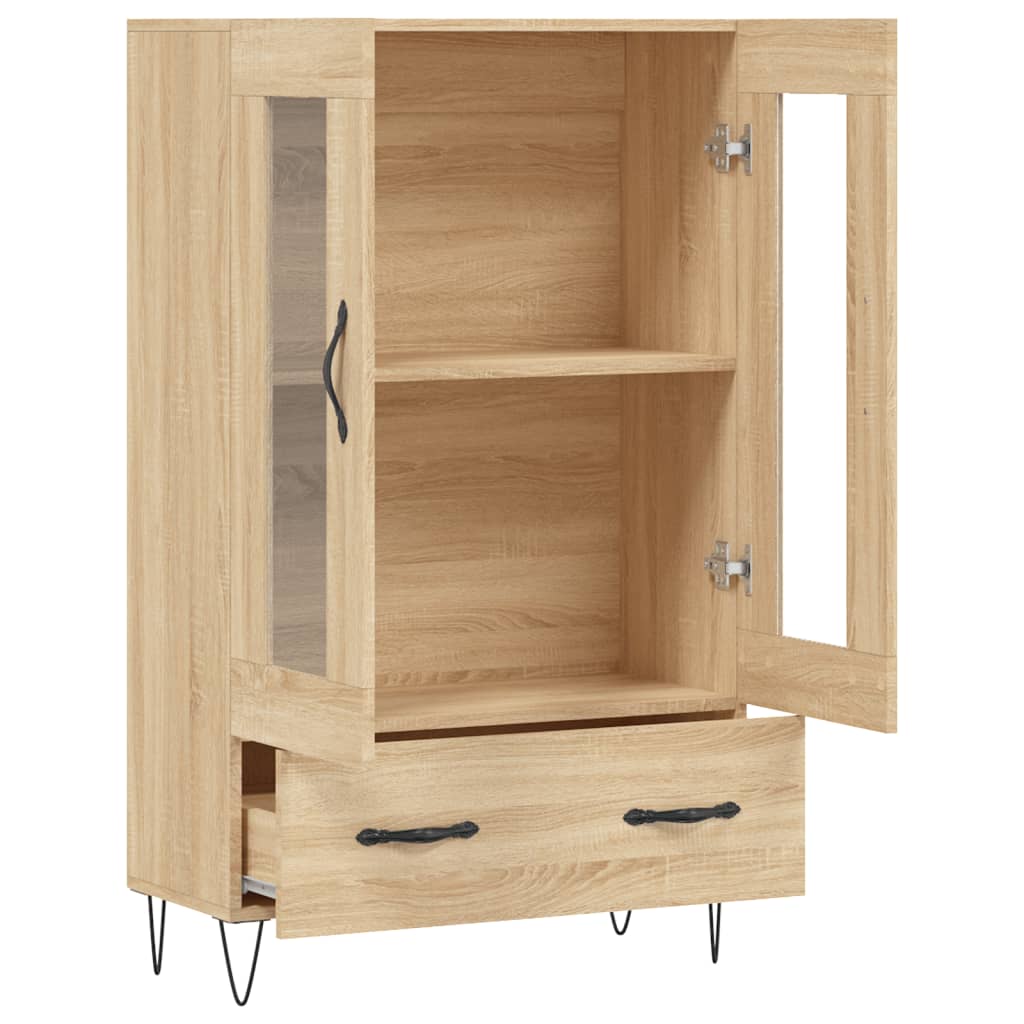 Meuble haut 69,5x31x115 cm en bois travaillé