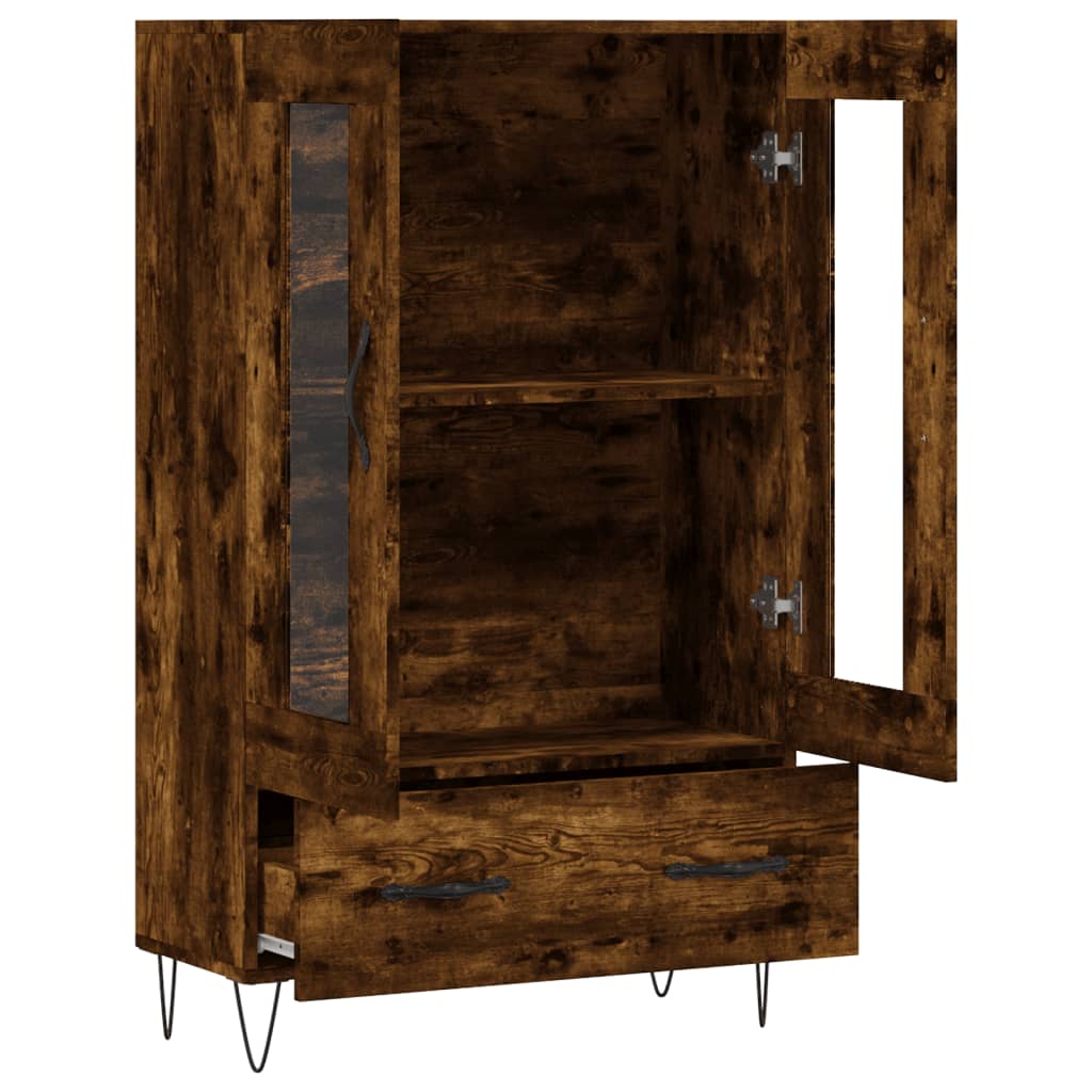 Meuble haut 69,5x31x115 cm en bois travaillé