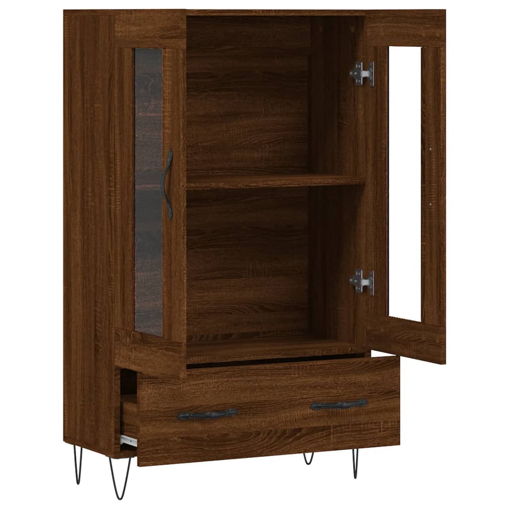 Meuble haut 69,5x31x115 cm en bois travaillé