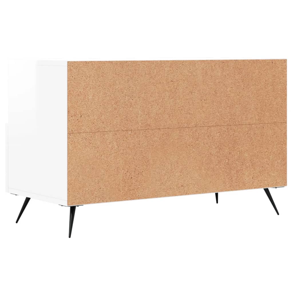 Meuble TV 80x36x50 cm ouvré en bois couleur chêne