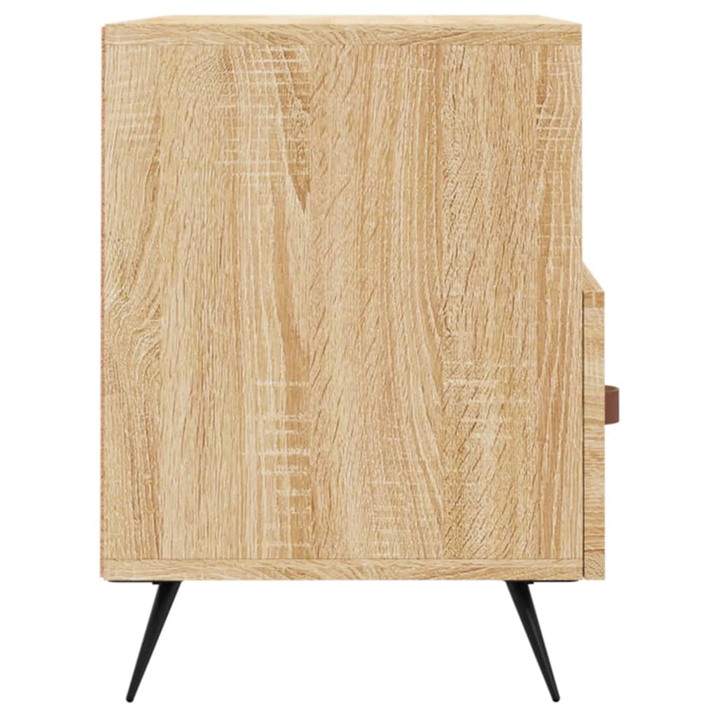 Meuble TV 80x36x50 cm ouvré en bois couleur chêne