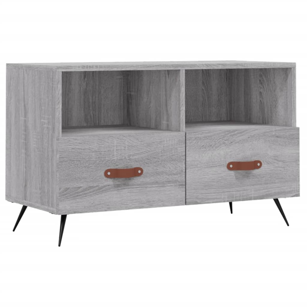 Tv-meubel 80x36x50 cm bewerkt hout eikenkleurig