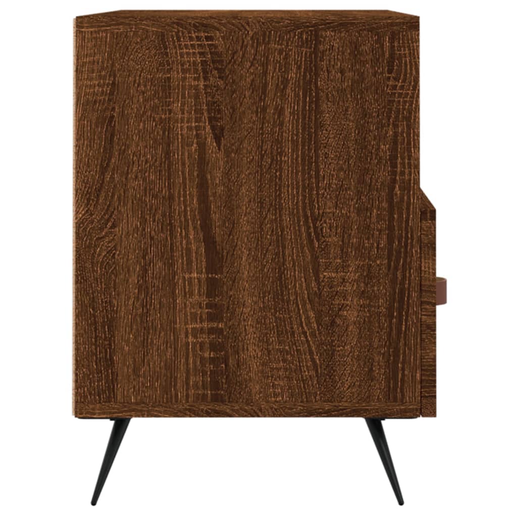 Meuble TV 80x36x50 cm ouvré en bois couleur chêne