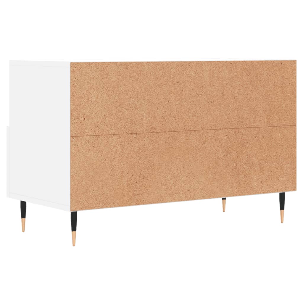 Meuble TV 80x36x50 cm ouvré en bois couleur chêne