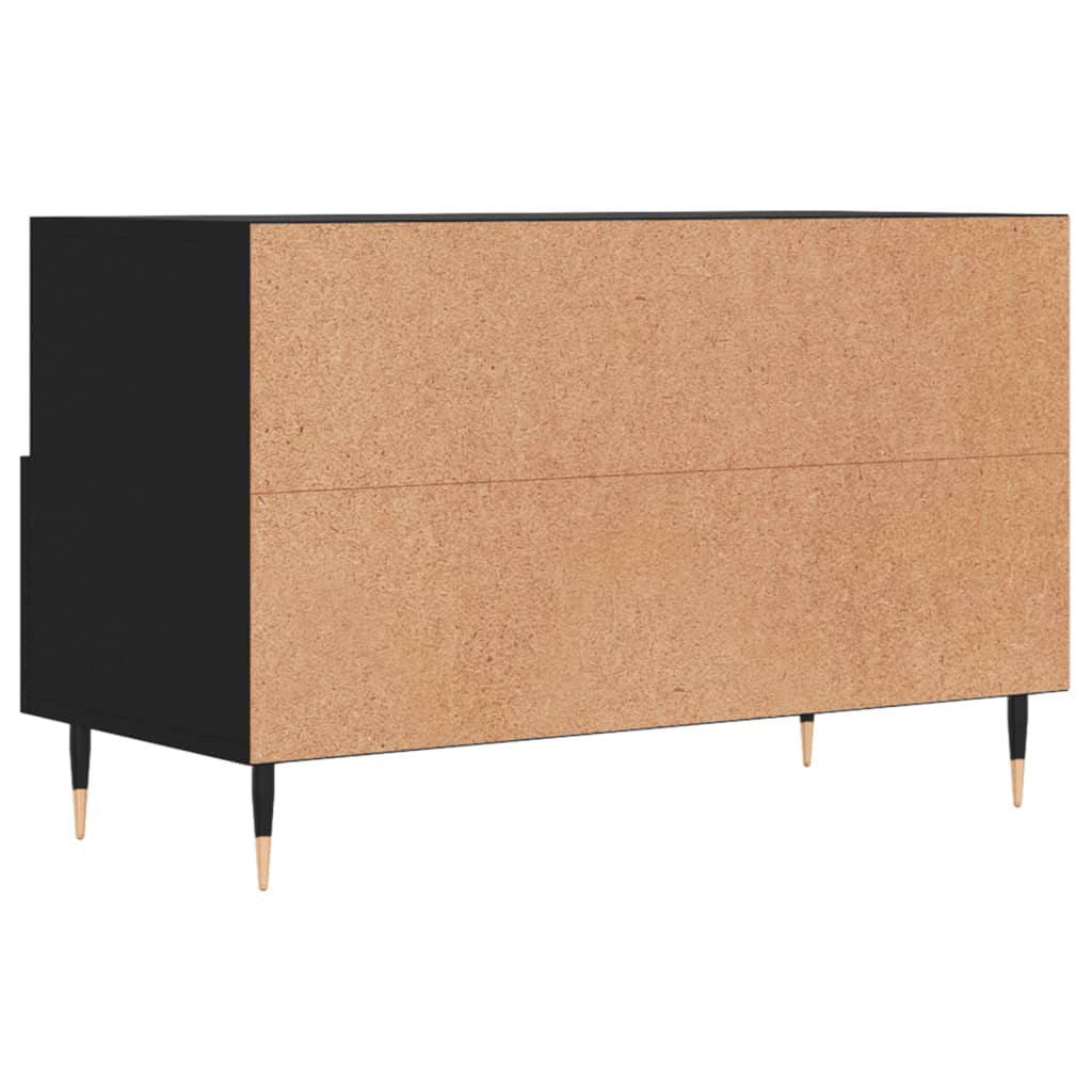 Meuble TV 80x36x50 cm ouvré en bois couleur chêne