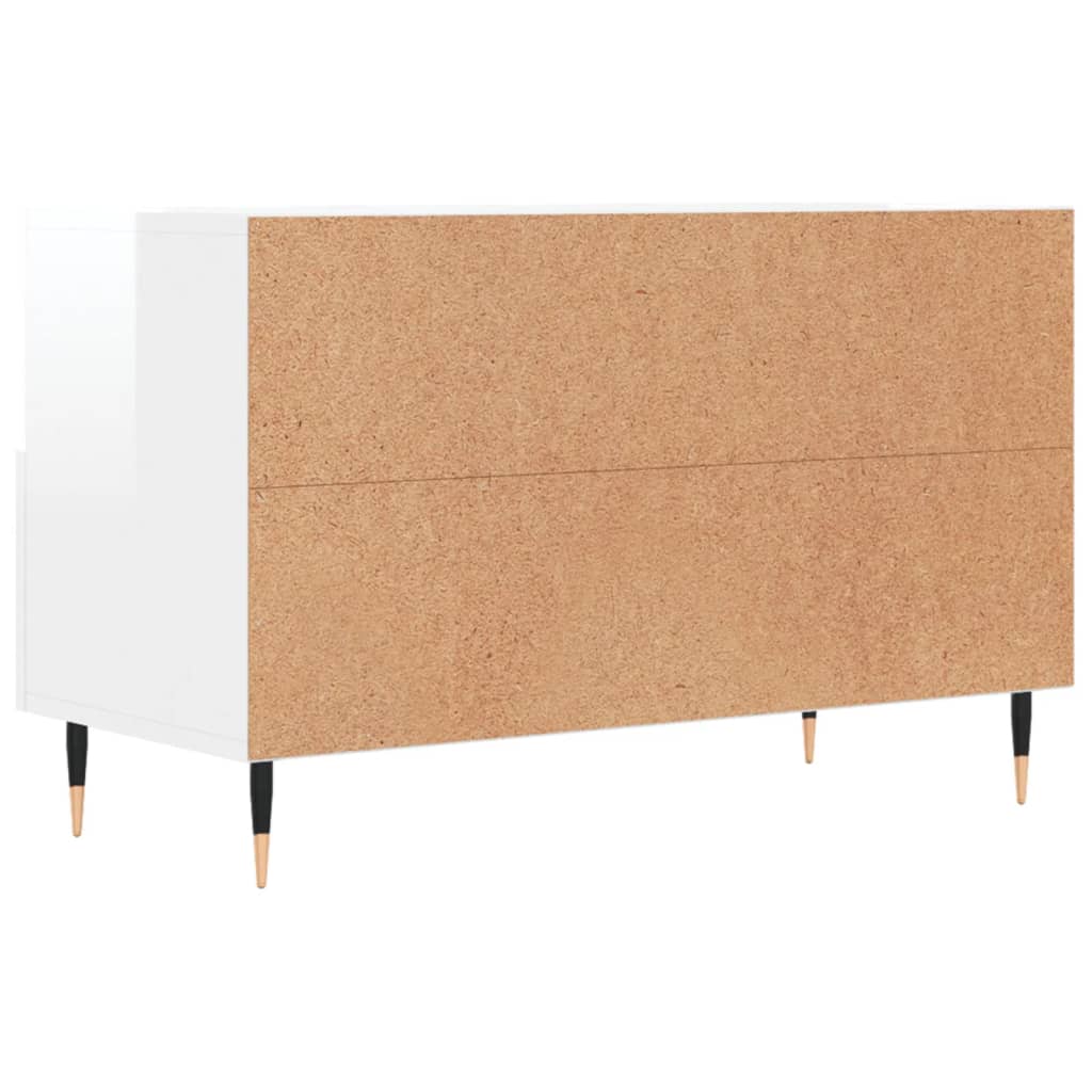 Meuble TV 80x36x50 cm ouvré en bois couleur chêne