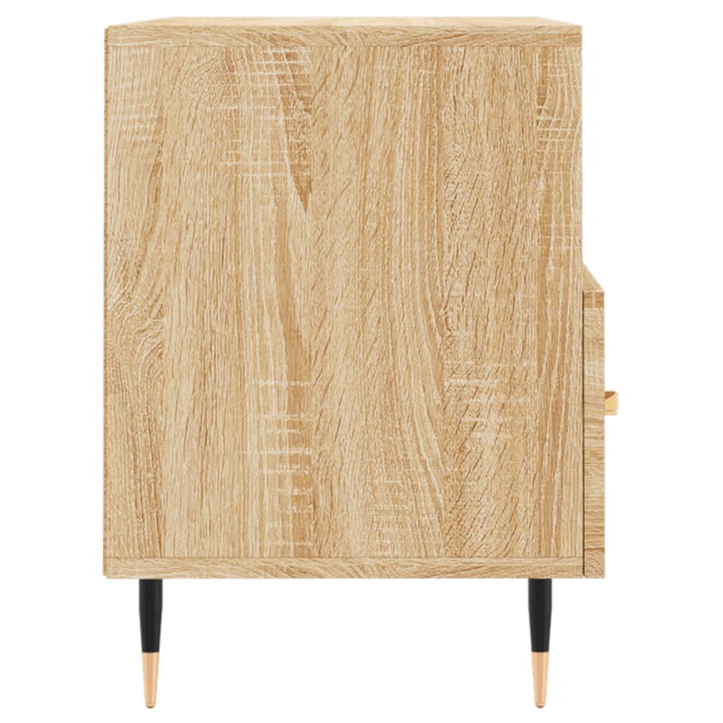 Meuble TV 80x36x50 cm ouvré en bois couleur chêne