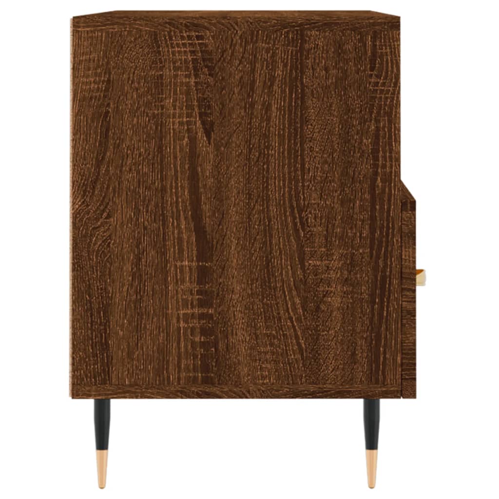 Meuble TV 80x36x50 cm ouvré en bois couleur chêne