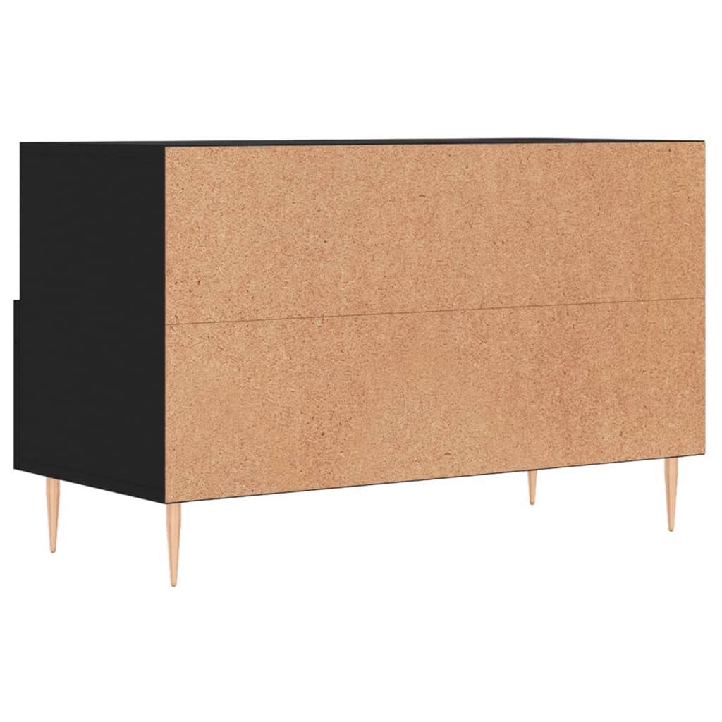 Meuble TV 80x36x50 cm ouvré en bois couleur chêne