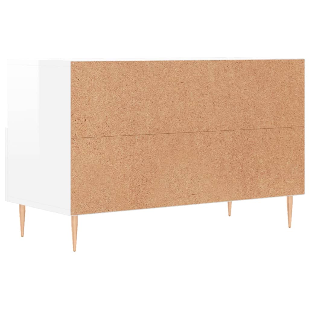 Meuble TV 80x36x50 cm ouvré en bois couleur chêne