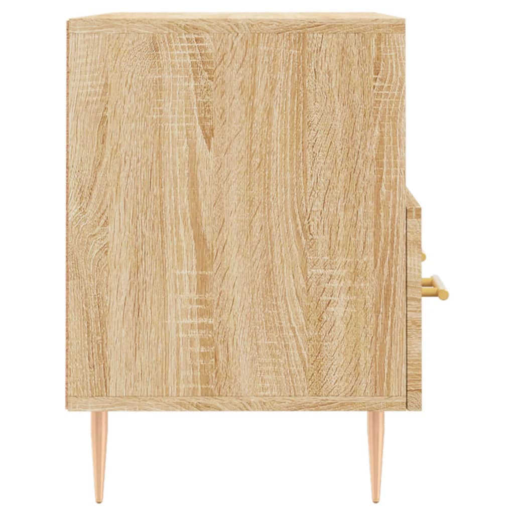 Meuble TV 80x36x50 cm ouvré en bois couleur chêne