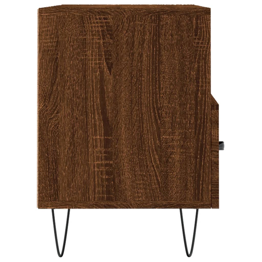 Meuble TV 80x36x50 cm finition bois couleur chêne marron