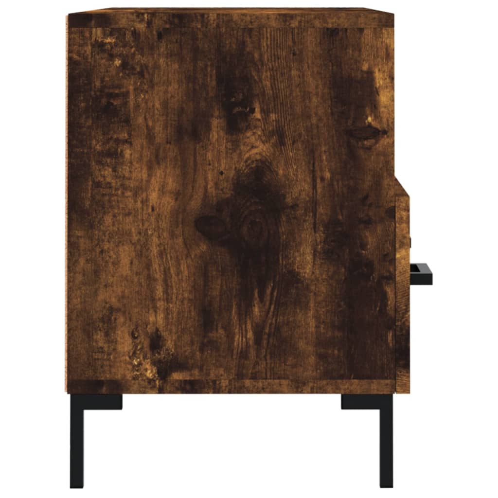 Meuble TV 80x36x50 cm ouvré en bois couleur chêne