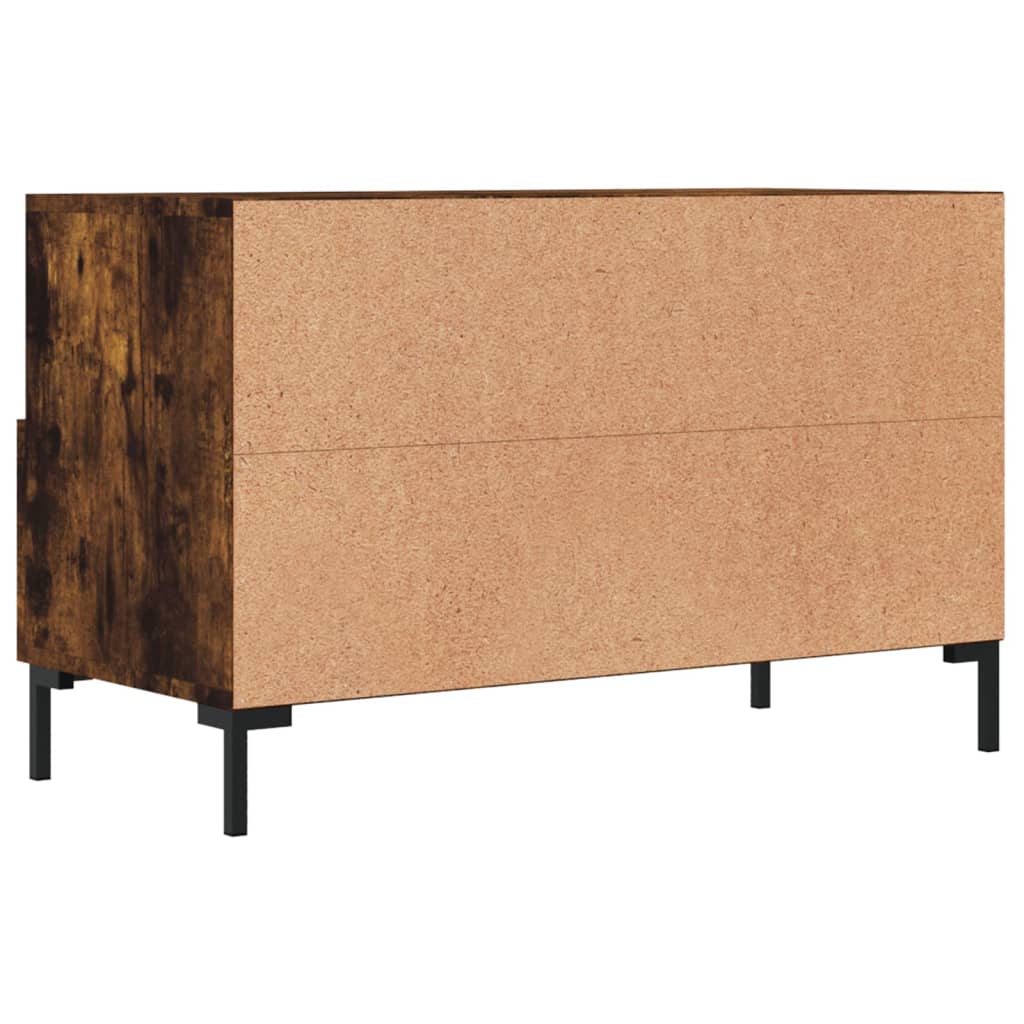 Meuble TV 80x36x50 cm ouvré en bois couleur chêne