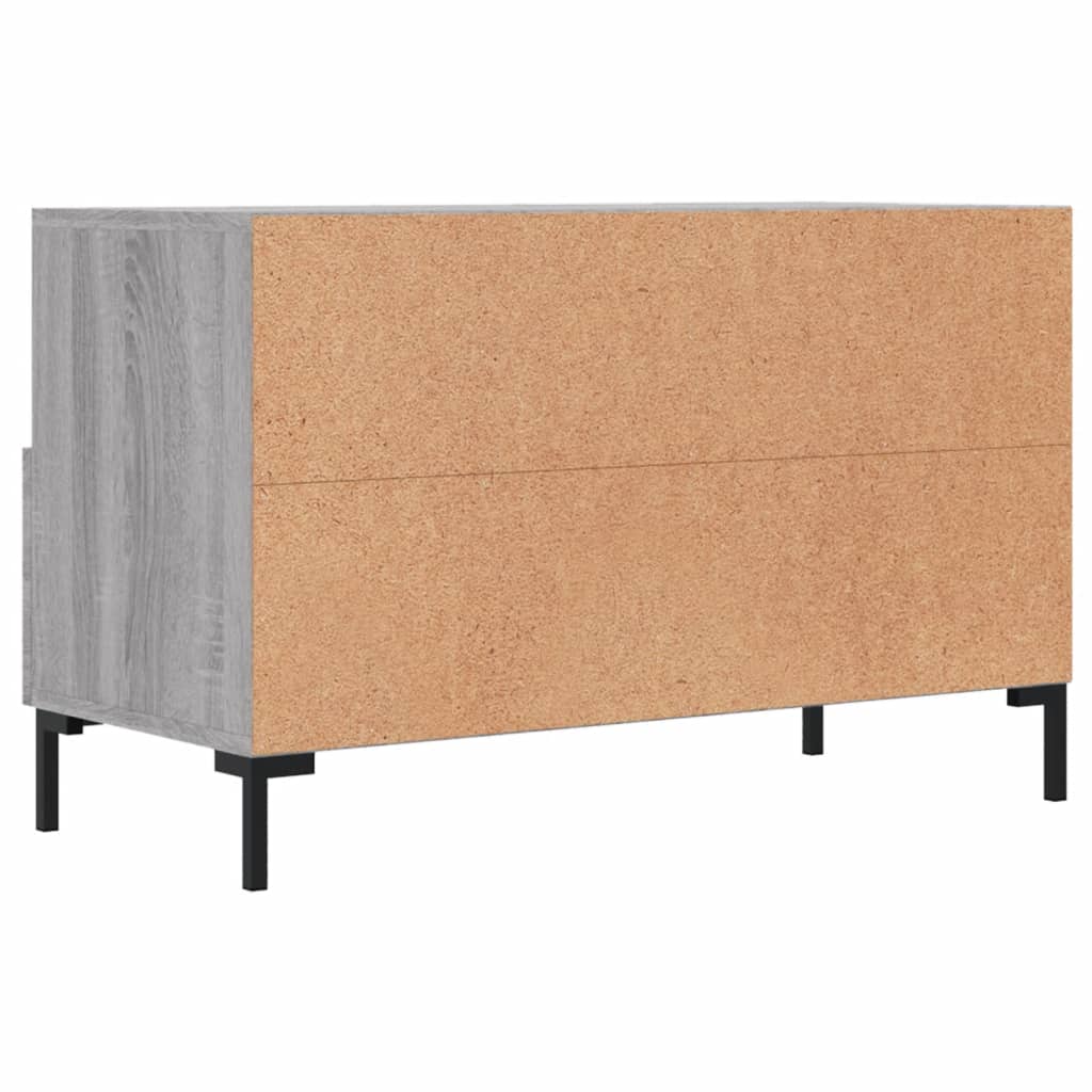 Meuble TV 80x36x50 cm ouvré en bois couleur chêne