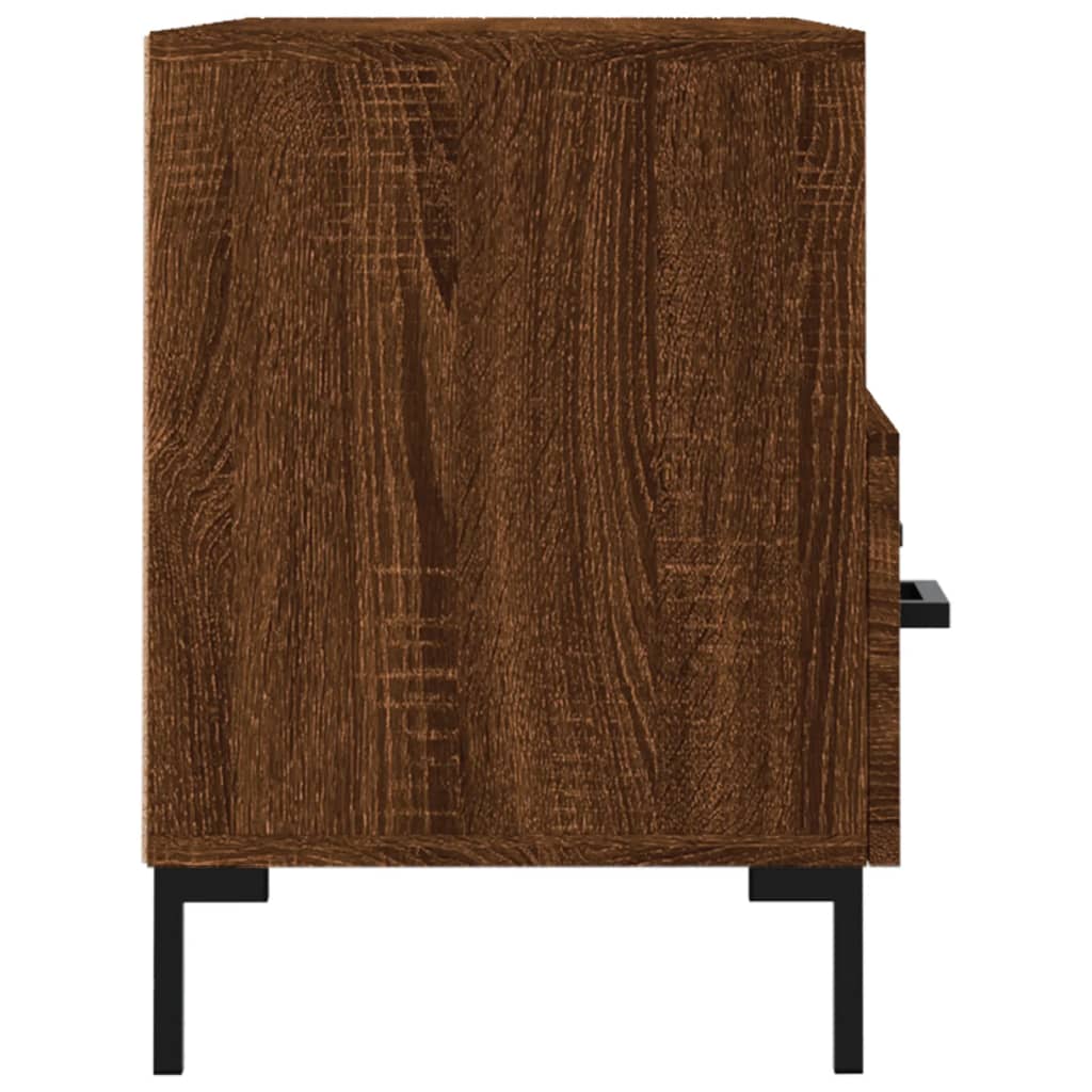 Meuble TV 80x36x50 cm ouvré en bois couleur chêne