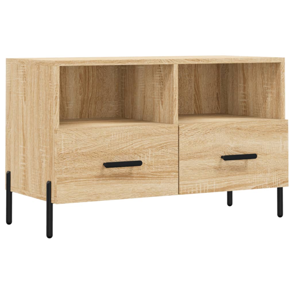 Meuble TV 80x36x50 cm en bois travaillé