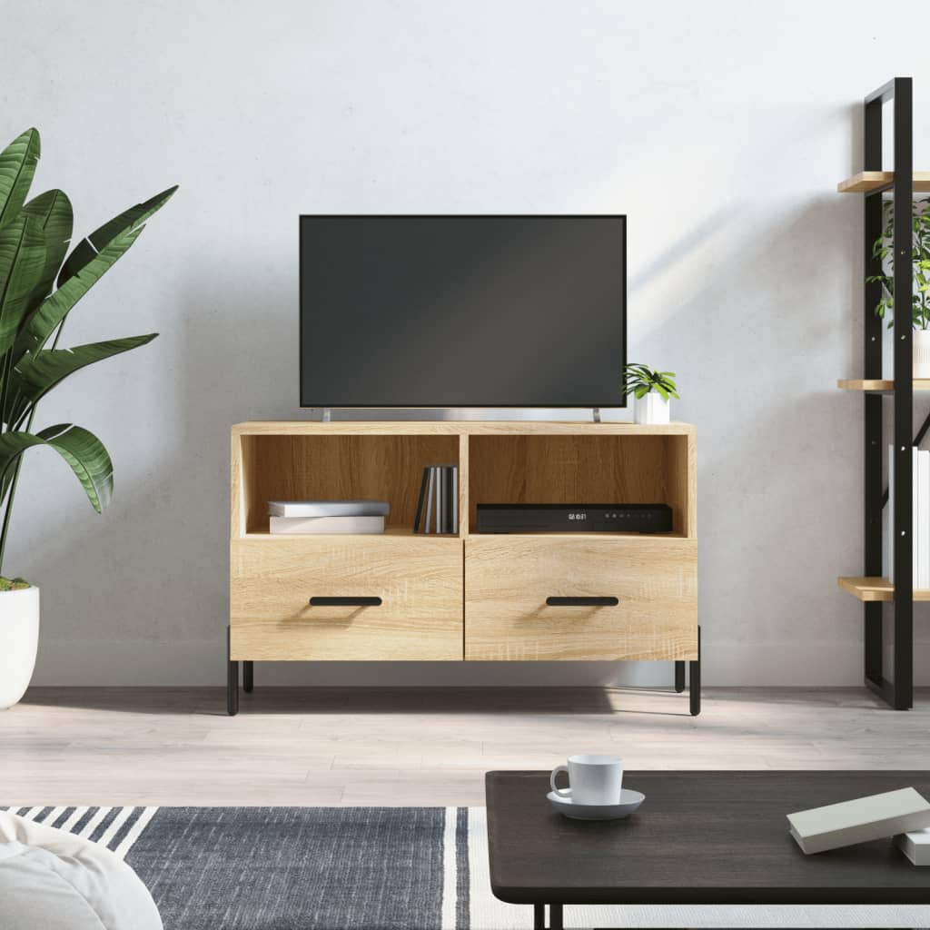 Tv-meubel 80x36x50 cm bewerkt hout