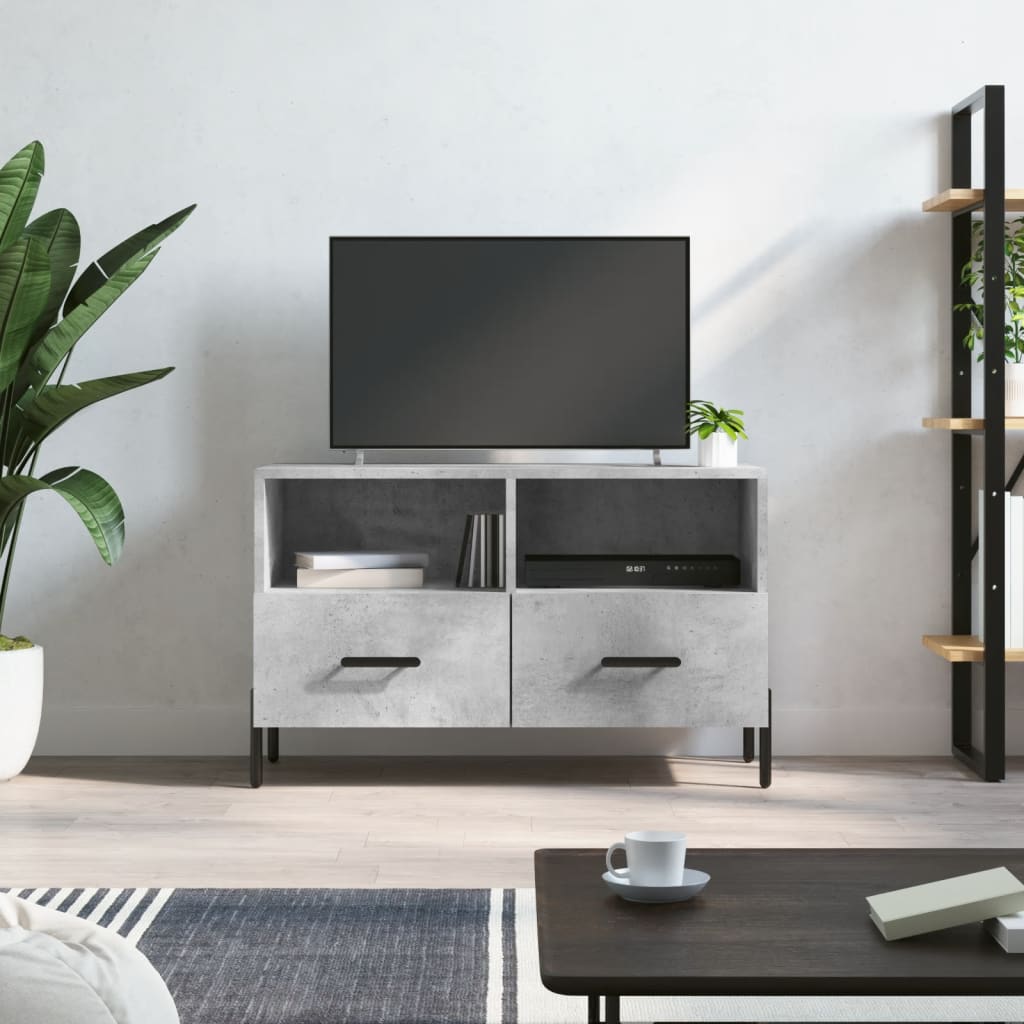 Meuble TV 80x36x50 cm en bois travaillé