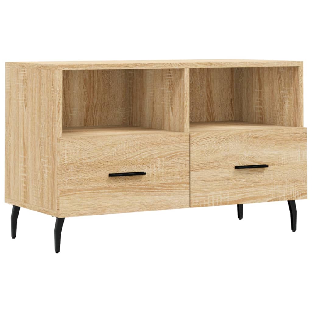 Meuble TV 80x36x50 cm en bois travaillé