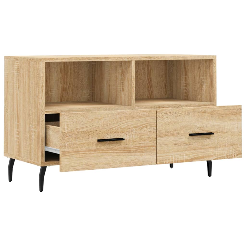 Meuble TV 80x36x50 cm en bois travaillé