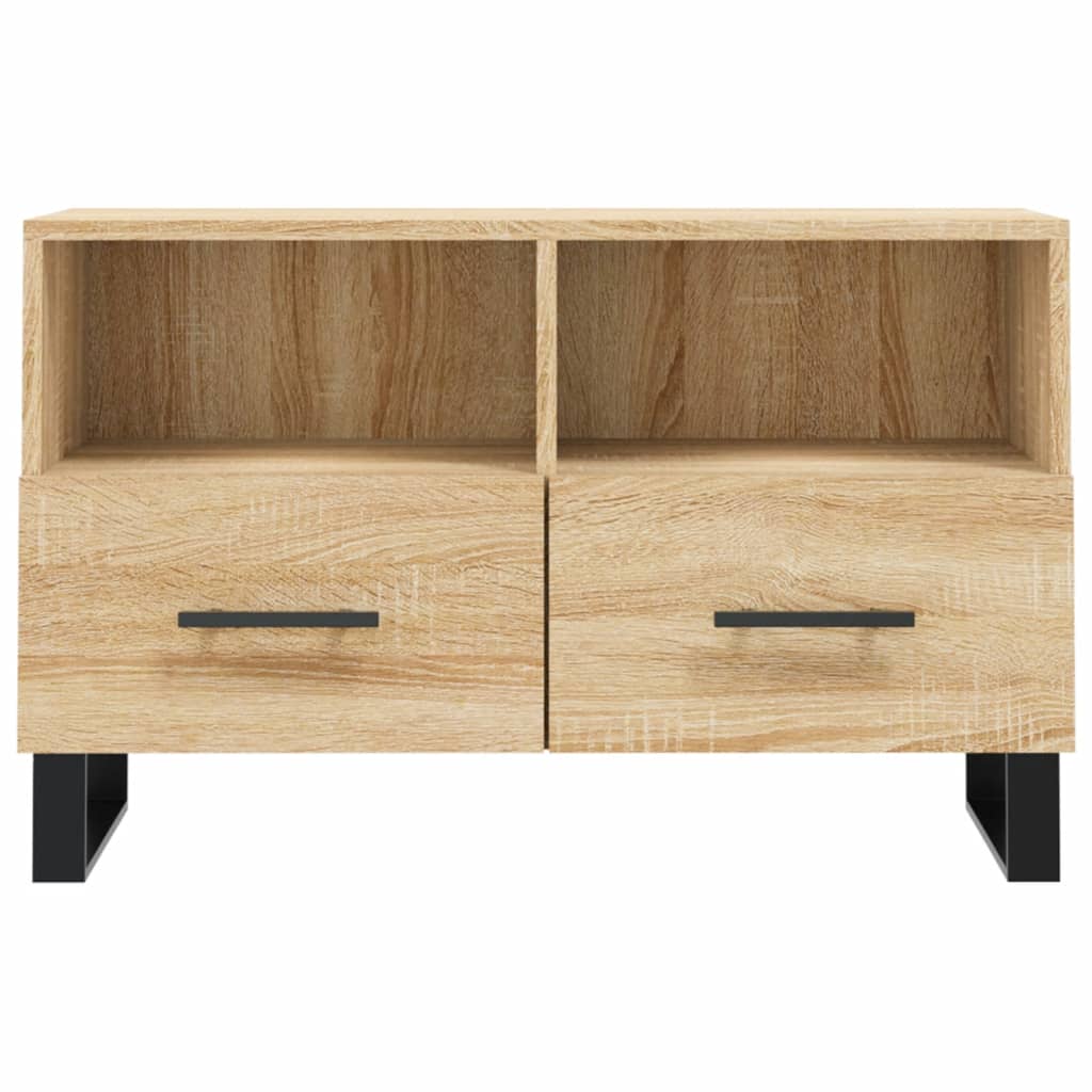 Meuble TV 80x36x50 cm en bois travaillé