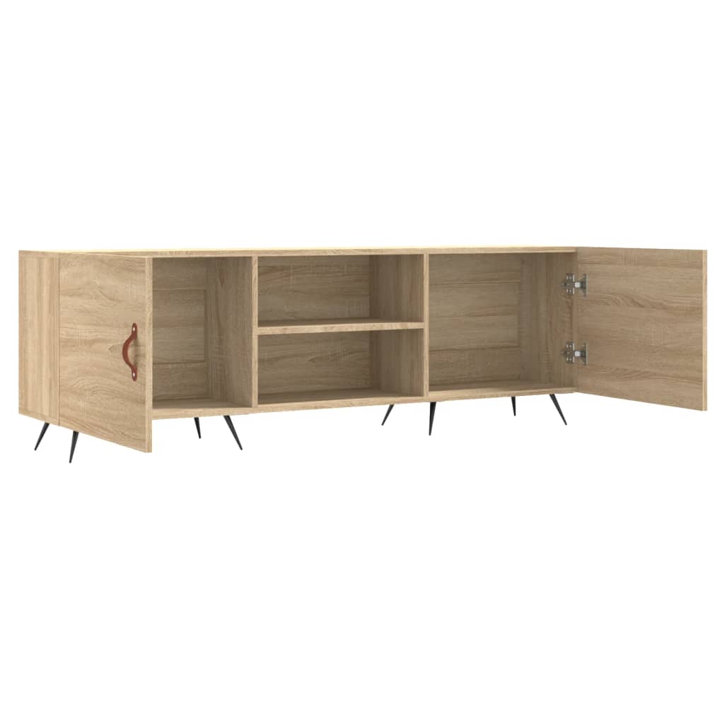 Meuble TV 150x30x50 cm en bois travaillé