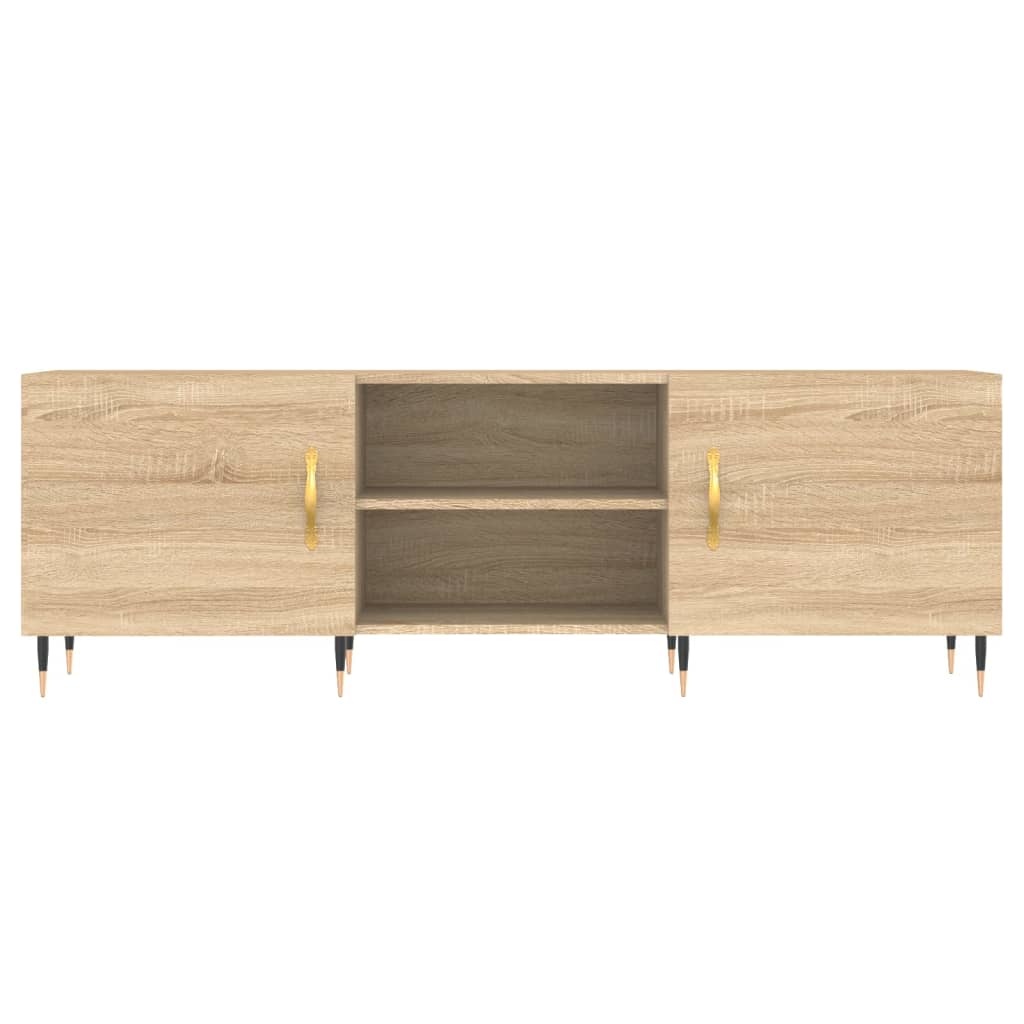 Meuble TV 150x30x50 cm en bois travaillé